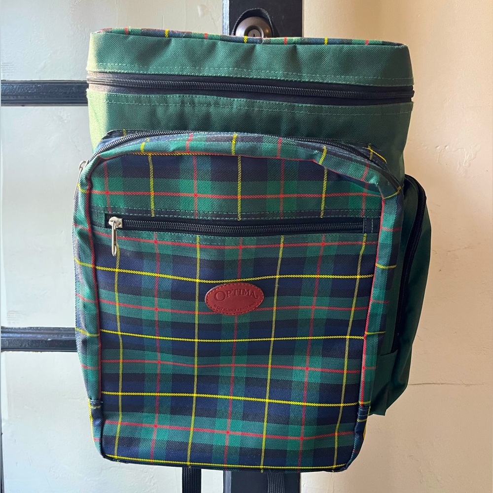 VTG Optima West Sussex Plaid Cooler Picnic Backpack